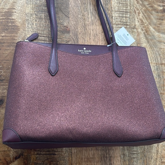 Kate Spade Deep Nova Glitter Tote Bag NWt - Picture 3 of 11